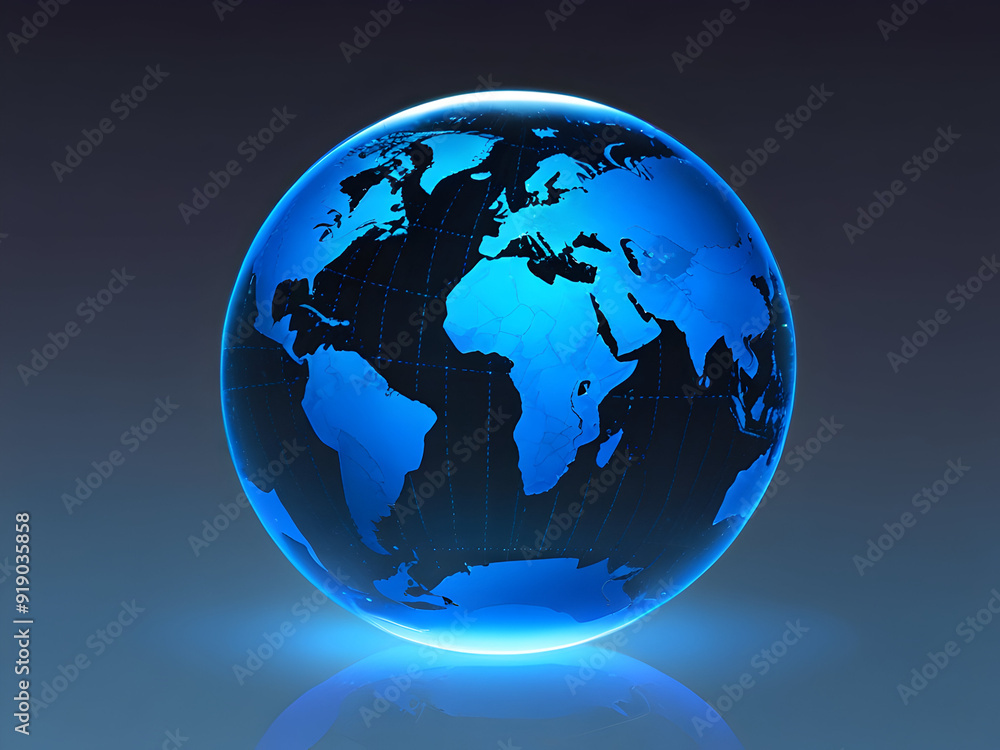 blue earth globe,Ai generated blue earth globe,Ai generated