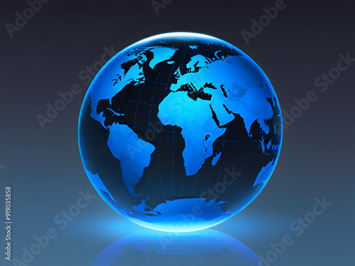 blue earth globe,Ai generated 