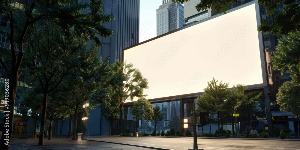 Obraz premium Blank Billboard in City