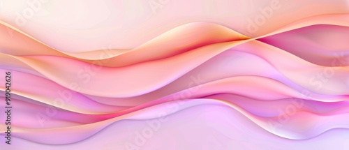 Vibrant Abstract Waves, an engaging horizontal design featuring fluid curves in shades of old lavender, tan, and old mauve, creating a dynamic and colorful visual experience.