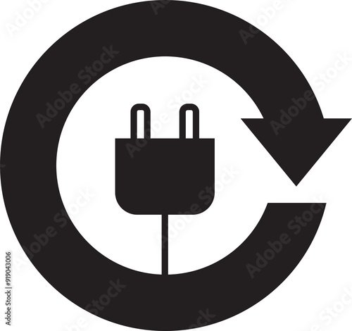 Plug and Arrow Icon 