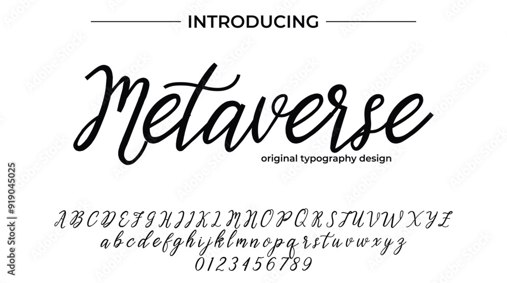 Metaverse Font Stylish brush painted an uppercase vector letters, alphabet, typeface Metaverse Font Stylish brush painted an uppercase vector letters, alphabet, typeface