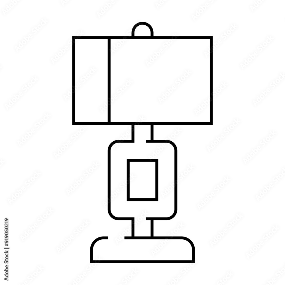 modern table lamp line icon vector. modern table lamp sign. isolated contour symbol black illustration modern table lamp line icon vector. modern table lamp sign. isolated contour symbol black illustration