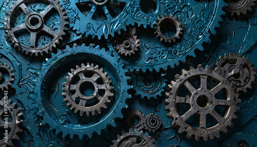 Wallpaper Mural Mécanisme d'engrenages artistiques Torontodigital.ca