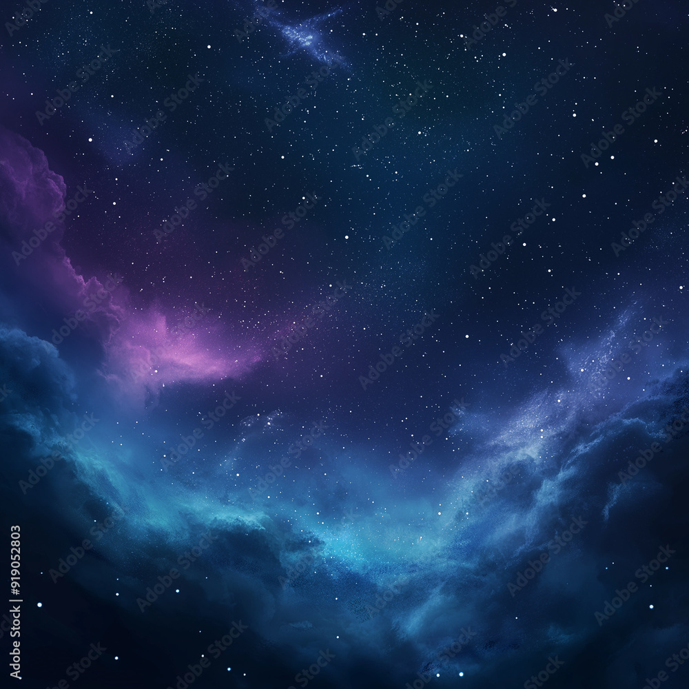 Fototapeta premium a dreamy night sky background filled with stars, constellations, and subtle auroras