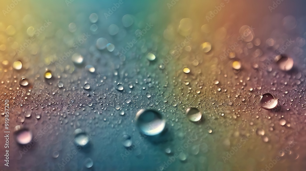 Bokeh effect blur and glass gradient texture with drops Bokeh effect blur and glass gradient texture with drops