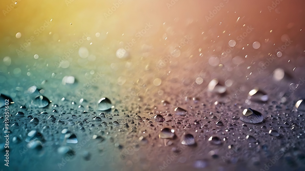 Bokeh effect blur and glass gradient texture with drops Bokeh effect blur and glass gradient texture with drops