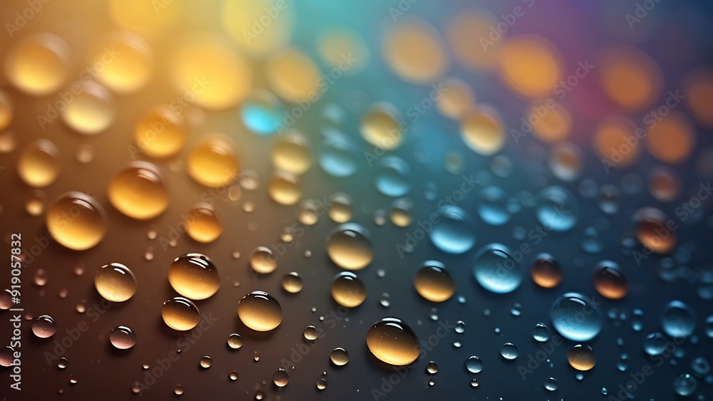 Bokeh effect blur and glass gradient texture with drops Bokeh effect blur and glass gradient texture with drops
