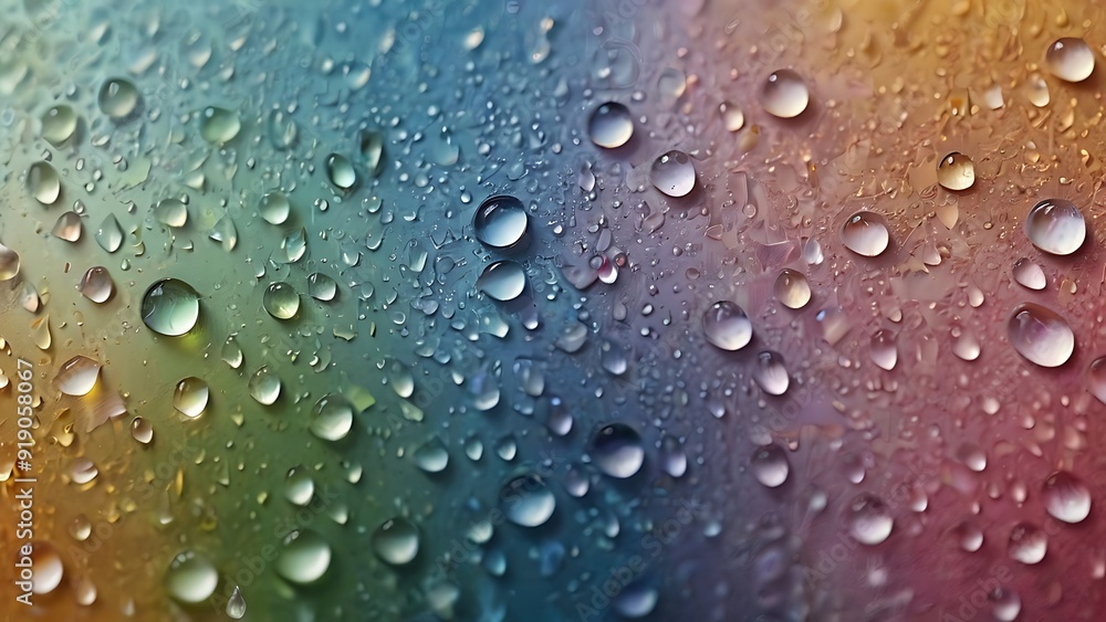 Bokeh effect blur and glass gradient texture with drops Bokeh effect blur and glass gradient texture with drops