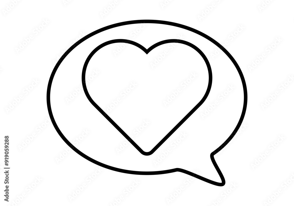 Icono negro de bocadillo con corazón de me gusta Icono negro de bocadillo con corazón de me gusta