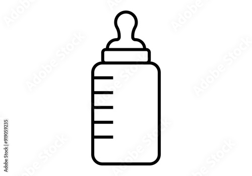 Icono negro de biberón de bebe