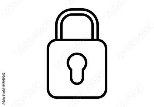 Icono negro de candado cerrado en fondo blanco