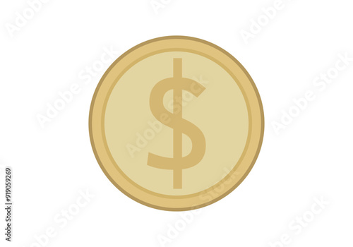 Moneda de oro o dorada de dólar