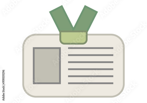 Acreditación o tarjeta identificadora con lazo verde