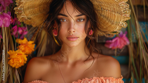 AI-Inspired Bohemian Beauty: Algorithmically Designed Boho Fashion photo