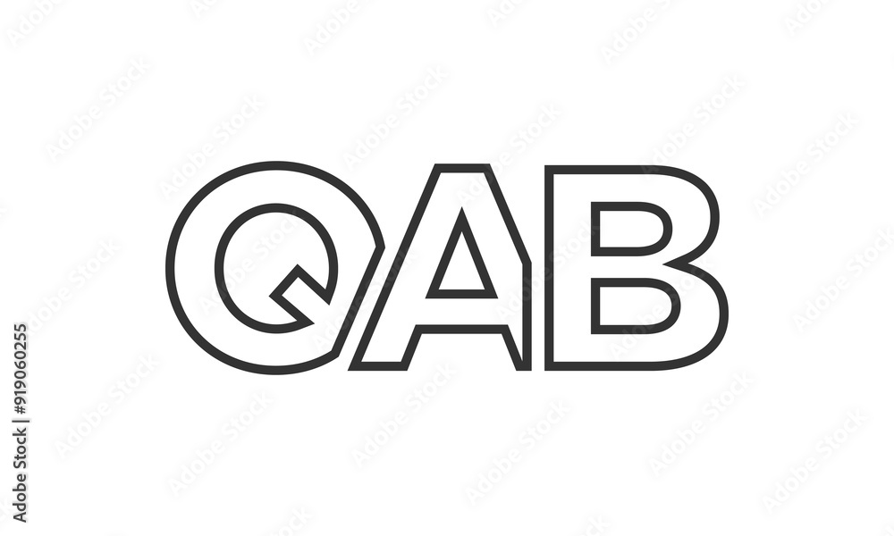 QAB logo design template with strong and modern bold text. Initial based vector logotype featuring simple and minimal typography. Trendy company identity. QAB logo design template with strong and modern bold text. Initial based vector logotype featuring simple and minimal typography. Trendy company identity.