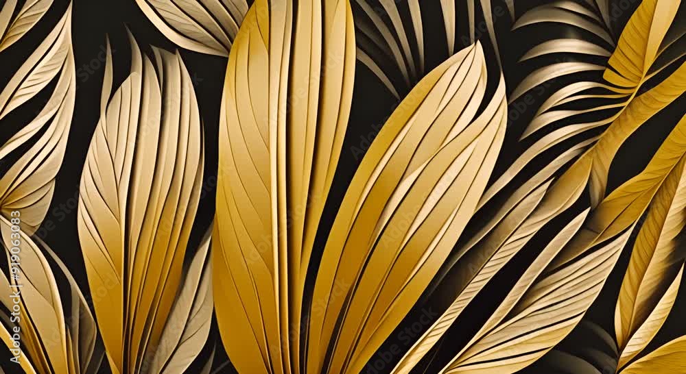 Golden Leaves Pattern Golden Leaves Pattern