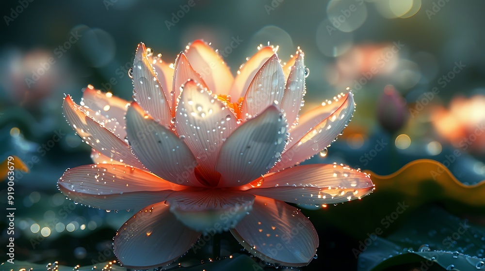 A lotus with dew-covered petals, early morning light, serene and fresh, detailed textures and colors, anime style, hd quality, natural look. --ar 16:9 --v 6.0 A lotus with dew-covered petals, early morning light, serene and fresh, detailed textures and colors, anime style, hd quality, natural look. --ar 16:9 --v 6.0