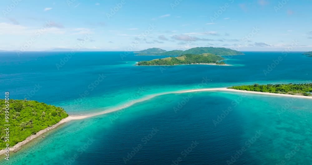 Tropical landscape of white sand beaches and waves. Romblon, Romblon. Philippines. Tropical landscape of white sand beaches and waves. Romblon, Romblon. Philippines.