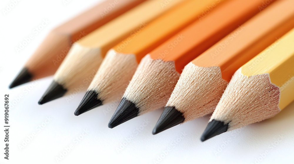Pencil sticks arranged on a white background. Pencil sticks arranged on a white background.