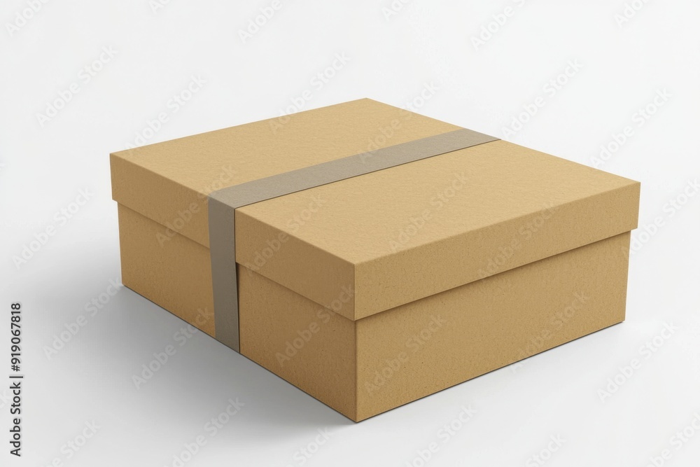 Fototapeta premium Paper Box Mockup A4 on isolated background created with Generative AI