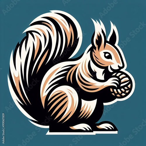 Wallpaper Mural illustration of a squirrel Torontodigital.ca