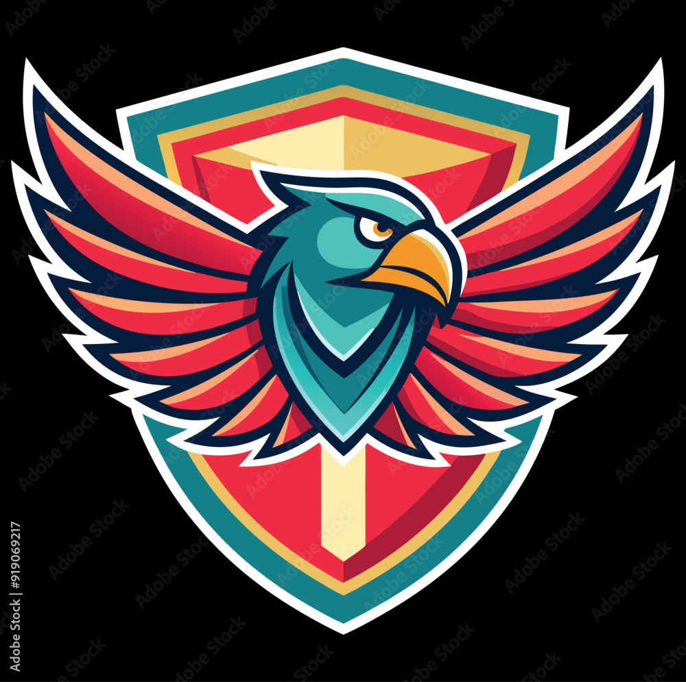 Obraz premium Eagle head mascot colorful concept