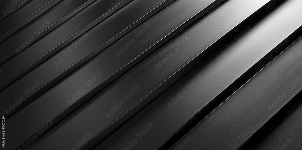 Black metal stripes on wallpaper exude a moody monotone and minimalistic design. Black metal stripes on wallpaper exude a moody monotone and minimalistic design.