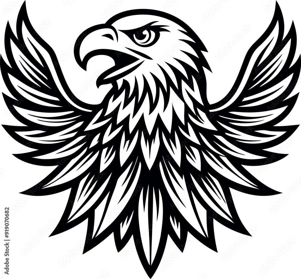 Obraz premium Eagle head mascot colorful concept