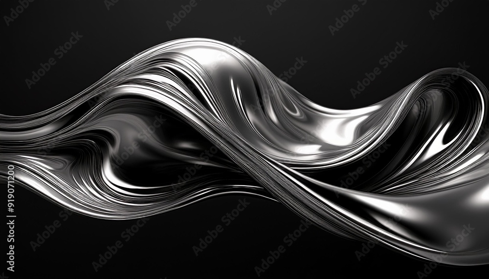 Obraz premium flowy metal