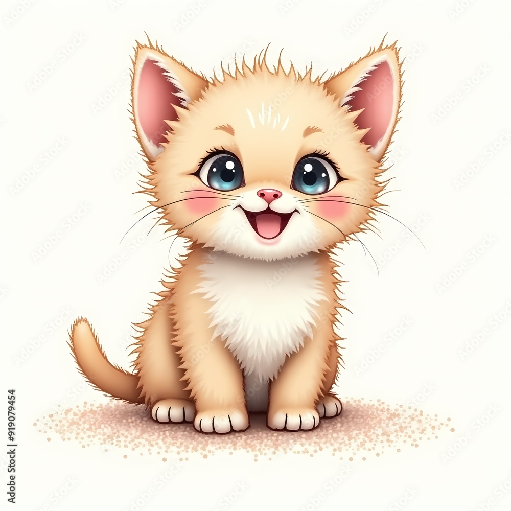 Adorable Cartoon Ginger Kitten with Big Eyes and Cute Expressions: Collection of Playful, Whimsical Cat Illustration Perfect for Children's Book, Posters, and Merchandise Adorable Cartoon Ginger Kitten with Big Eyes and Cute Expressions: Collection of Playful, Whimsical Cat Illustration Perfect for Children's Book, Posters, and Merchandise
