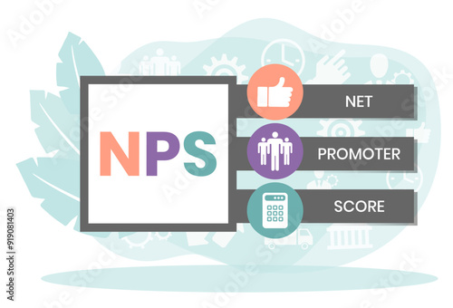 NPS - Net Promoter Score acronym, business concept background