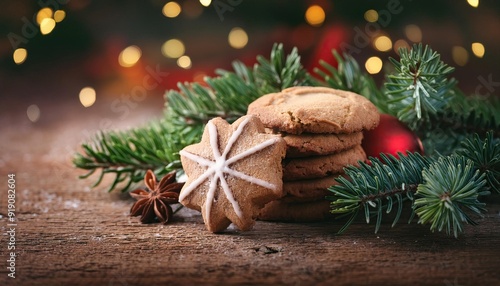  Christmas Cookie With Festive Decoration 