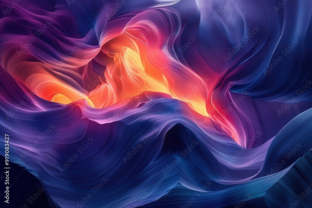 Obraz premium A 3D rendered artwork of Antelope Canyon