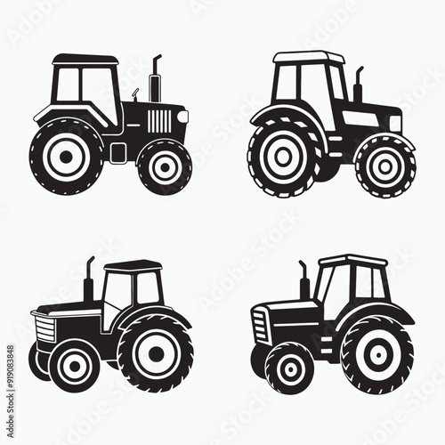 Tractor isolated on white background
