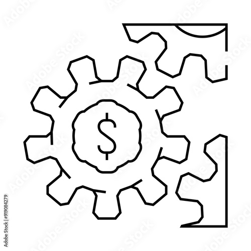 gears esg line icon vector. gears esg sign. isolated contour symbol black illustration