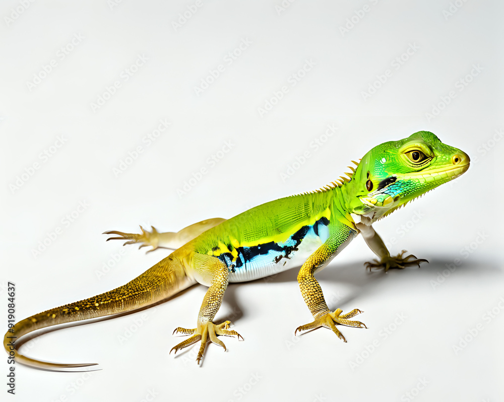 Fototapeta premium Geko on white