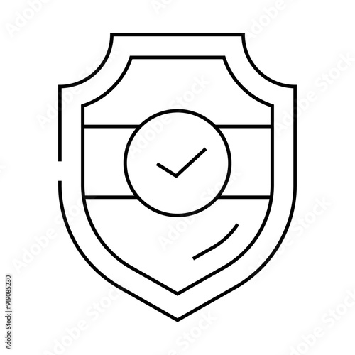 protection esg line icon vector. protection esg sign. isolated contour symbol black illustration