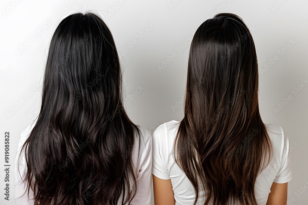 Comparison of Two Beautiful Hairstyles from the Back Comparison of Two Beautiful Hairstyles from the Back