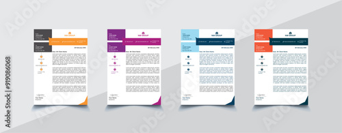 Corporate letterhead template set design for all kinds of uses