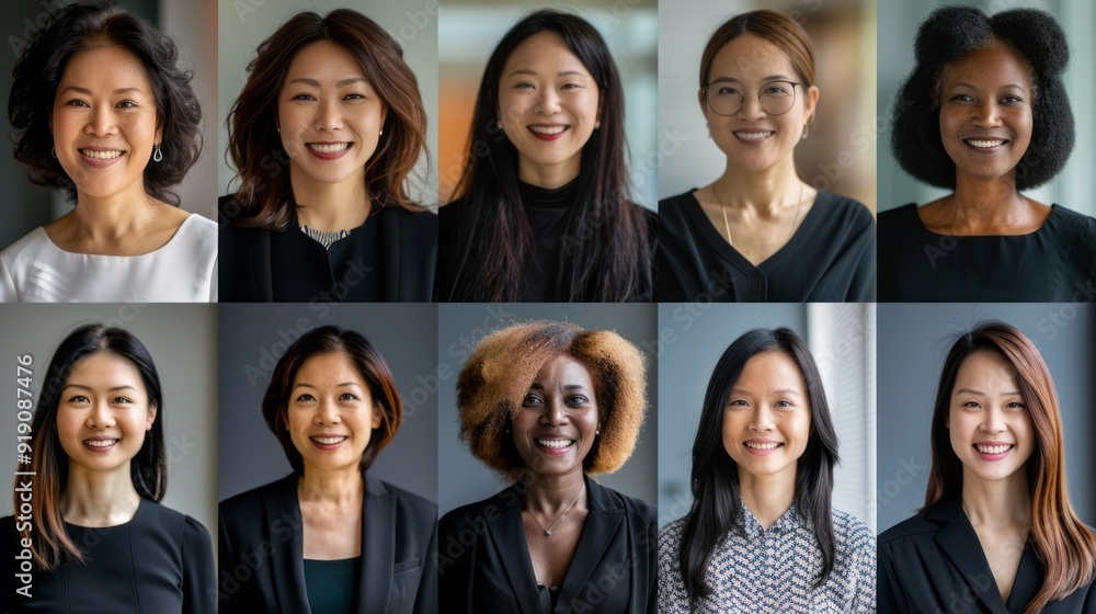 A group of women with different hair styles A group of women with different hair styles