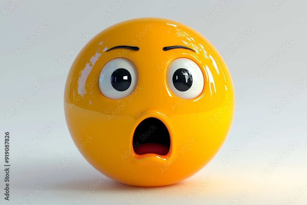 Fototapeta premium shocked face emoji 