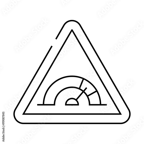 risk esg line icon vector. risk esg sign. isolated contour symbol black illustration