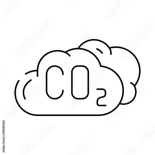 emissions co2 esg line icon vector. emissions co2 esg sign. isolated contour symbol black illustration