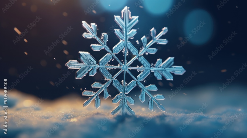 Crystal Snowflake in Winter Wonderland Crystal Snowflake in Winter Wonderland