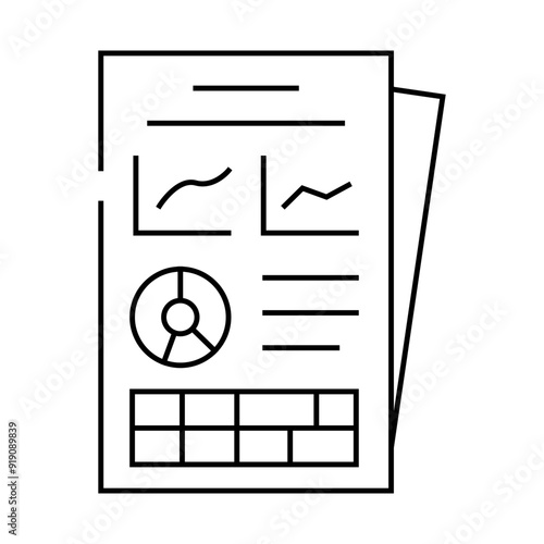 report esg line icon vector. report esg sign. isolated contour symbol black illustration