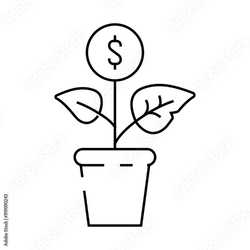 investment esg line icon vector. investment esg sign. isolated contour symbol black illustration