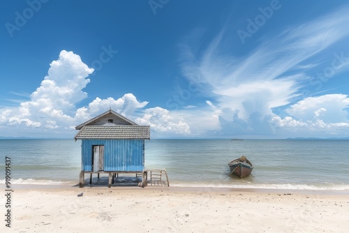 Redcliffe - Jetty on Moreton Bay. Beautiful simple AI generated image in 4K, unique. photo