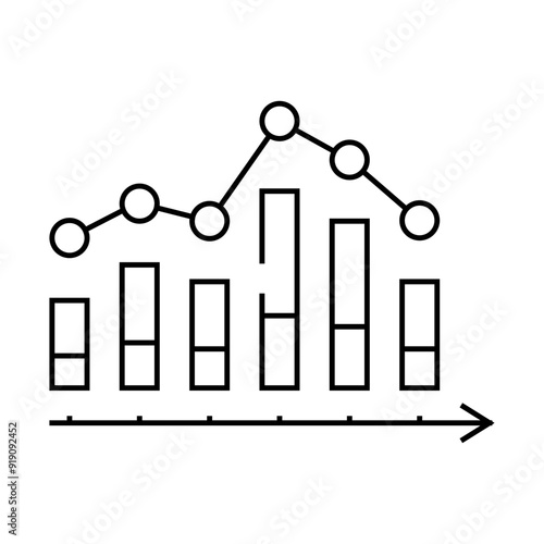 economy esg line icon vector. economy esg sign. isolated contour symbol black illustration