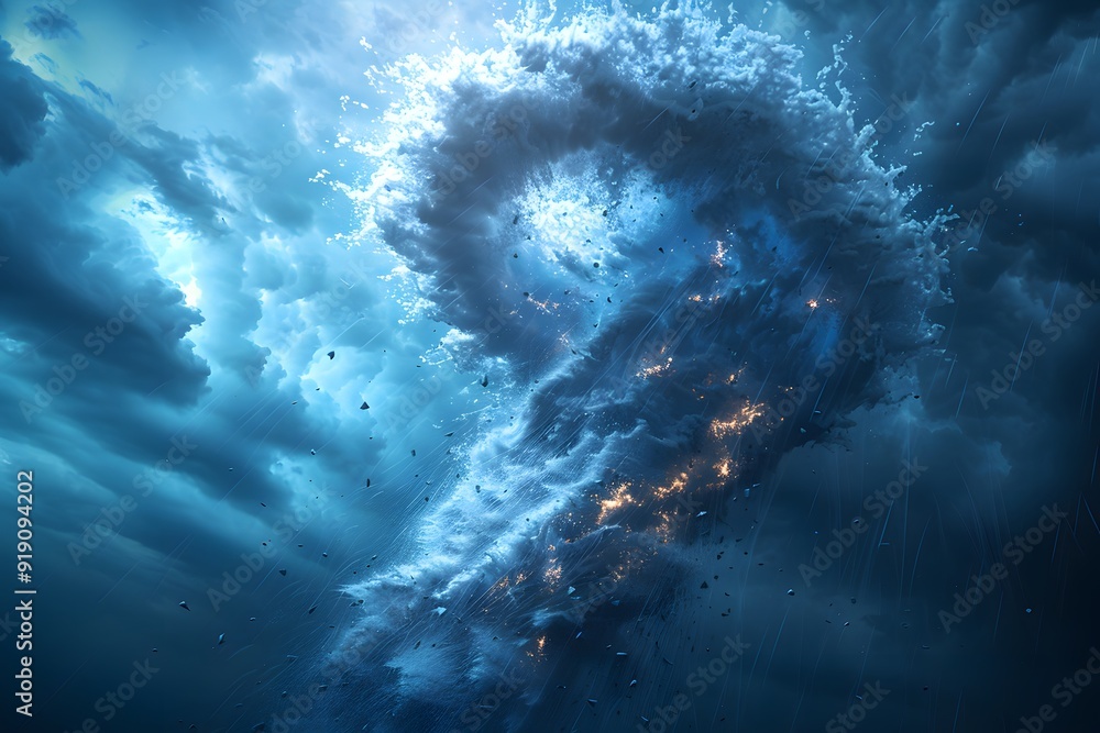 Mystical Oceanic Question Mark Formed by Waves and Clouds Mystical Oceanic Question Mark Formed by Waves and Clouds